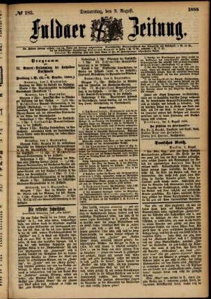 Ausgabe vom Donnerstag, den 09. August 1888.
