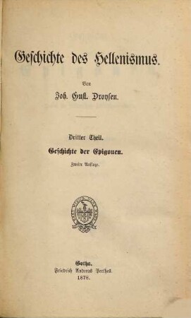 Geschichte der Epigonen, 2