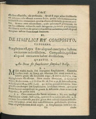 XI. De Simplici Et Composito.