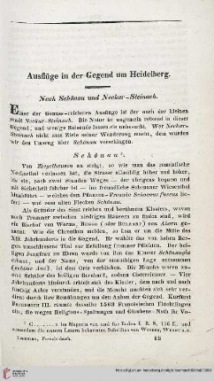 Nach Schönau und Neckar-Steinach