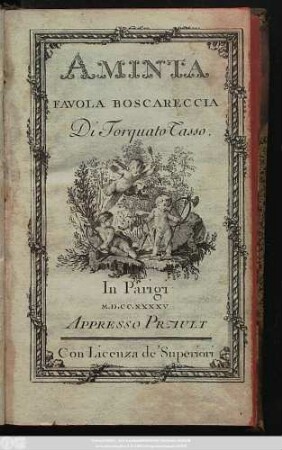 Aminta : Favola Boscareccia