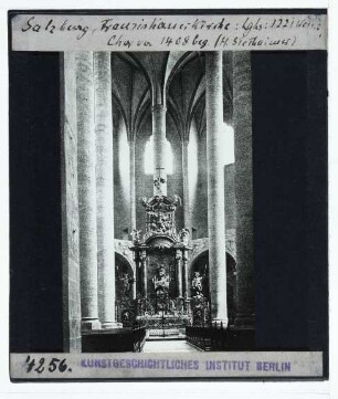 Salzburg, Franziskanerkirche,Fischer v. Erlach, Hochaltar der Franziskanerkirche in Salzburg : Chor, Hochaltar