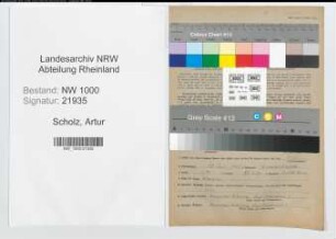 Entnazifizierung Artur Scholz, geb. 18.07.1905 (Postsekretaer)