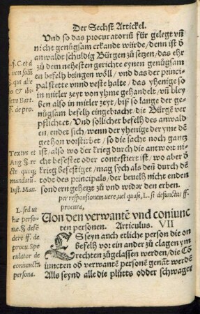 Von den Verwanten und coniuncten personen. Articulus. VII.