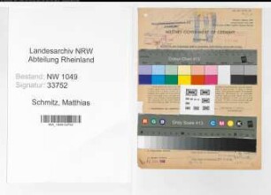 Entnazifizierung Matthias Schmitz , geb. 16.02.1909 (Bautechniker)