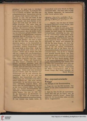 Der expressionistische Knigge : Das Betragen in der Kunstausstellung