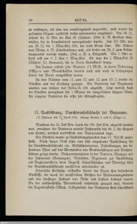 11. Ausbildung; Durchbruchsschlacht bei Bapaume