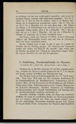 11. Ausbildung; Durchbruchsschlacht bei Bapaume