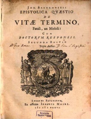 Epistolica quaestio de vitae termino fatali an mobili?