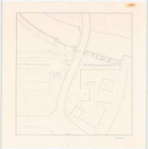 Architektur-Archiv, Karl Friedrich Schinkel gewidmet, Wohnbebauung in Beziehung zu Spree und Schloss Charlottenburg, Berlin Schinkelwettbewerb 1981: Lageplan
