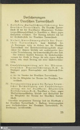 Versicherungen der Deutschen Turnerschaft
