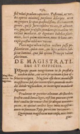 De Magistratibus Et Officiis.