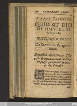 Caput Secundum Quid Sit Dici De Omni Et De Nullo.