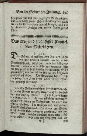 Das drey und zwanzigste Capitel. Von Mißgebähren.