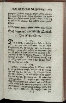 Das drey und zwanzigste Capitel. Von Mißgebähren.