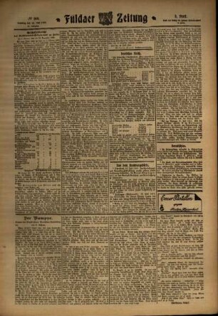 Dritte Ausgabe vom Samstag, den 16. Juli 1910.