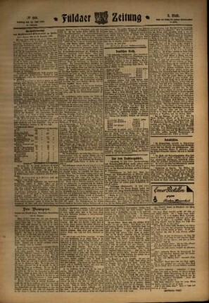 Dritte Ausgabe vom Samstag, den 16. Juli 1910.