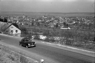 Mindelheim: Blick auf die Stadt, Bundesstraße 18
