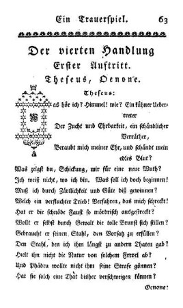 Der vierten Handlung [...] Auftritt.