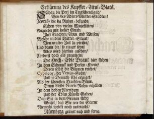 Erklärung des Kupfer-Titul-Blats.
