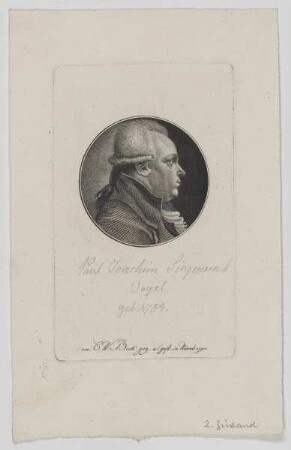 Bildnis des Paul Joachim Siegmund Vogel