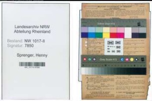 Entnazifizierung Henny Sprenger , geb. 07.01.1920 (Kaufmaennische Angestelltee)
