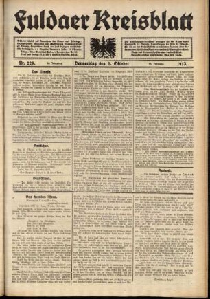 Ausgabe vom Donnerstag, den 02. Oktober 1913.