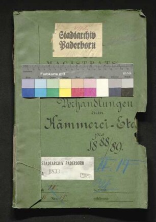 Kämmerei-Etat 1888/89