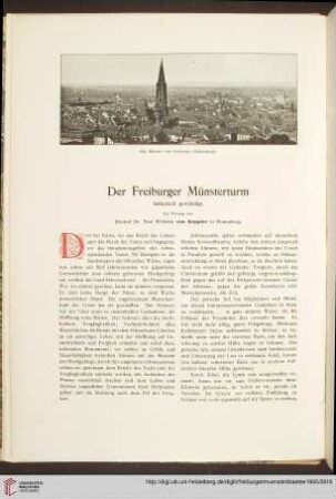 Der Freiburger Münsterturm