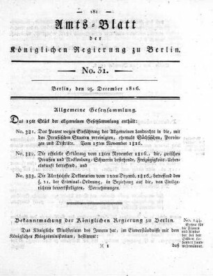 No 31, 25. December 1816