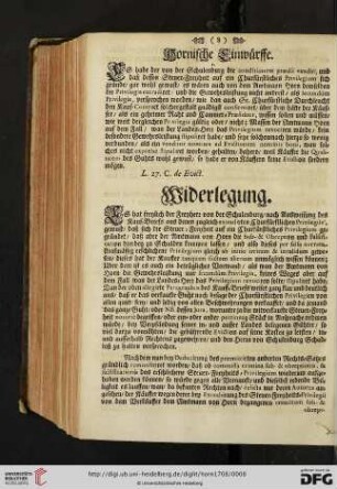 Hornische Einwürffe [I. - IV.]