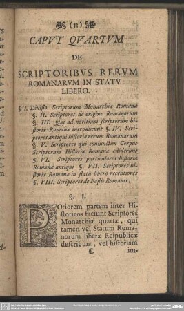 Caput Quartum De Scriptoribus Rerum Romanarum In Statu Libero