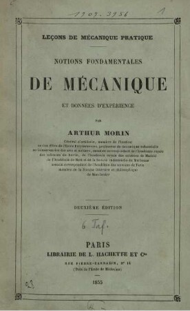 P. 1: Leçons de mécanique pratique. P. 1