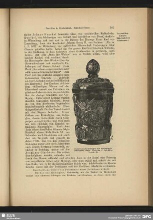 Becher aus Kunckelglas mit Holzschnitt