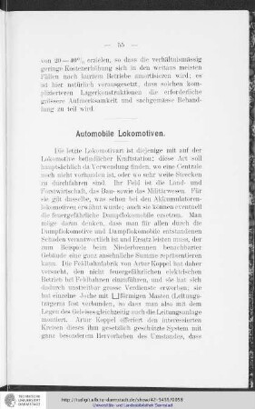 Automobile Lokomotiven