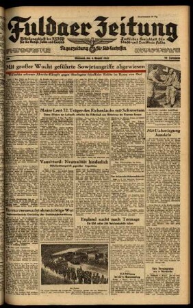 Ausgabe vom Mittwoch, den 04. August 1943.