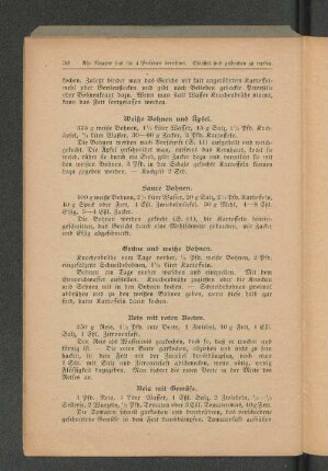 Weiße Bohnen und Äpfel.