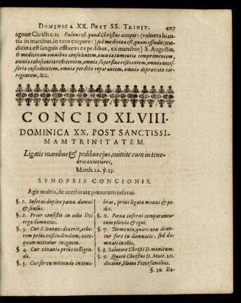 Concio XLVIII. Dominica XX. Post Sanctissimam Trinitatem.