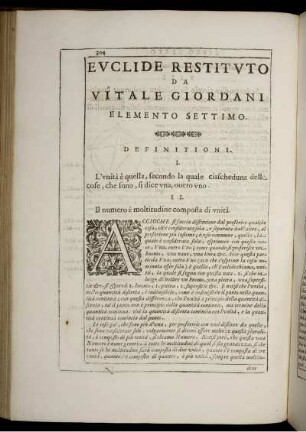 Euclide Restituto Da vitale Giordani Elemeto Settimo.