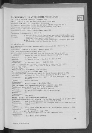 Fachbereich Evangelische Theologie