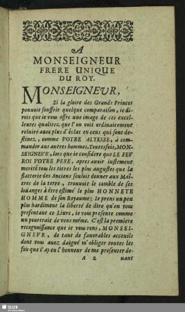 A Monseigneur frere unique du Roy