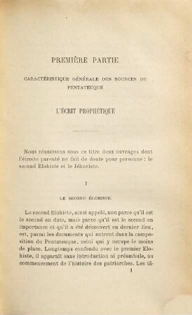 Les sources du pentateuque : Étude de critique et d'histoire, II