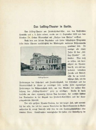 Das Lessing-Theater in Berlin