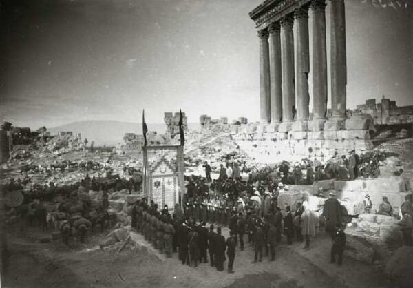 Dedication of the memorial plaques by Sultan Abd ul-Hamid II and Wilhelm II.