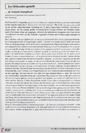 Zur Diskussion gestellt