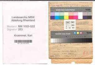 Entnazifizierung Karl Kruemmel , geb. 18.02.1905 (Metzger)
