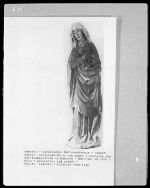 Trauernde Maria von einer Kreuzigung aus der Frauenkirche in München