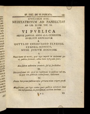 285-297, Spec. 590. De Vi publica