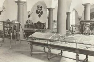 Raumaufnahmen Stallgebäude und Zwinger : Dresden, Johanneum, Erdgeschoss, Historisches Museum, Jagdabteilung in der Erdgeschosshalle, Saal 1