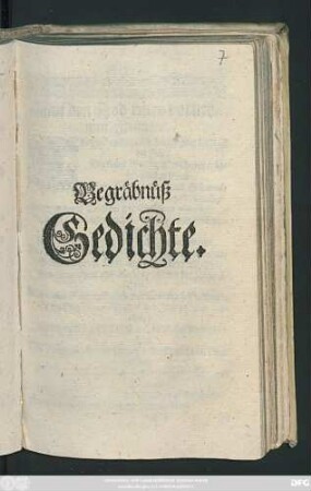 Begräbnüß Gedichte